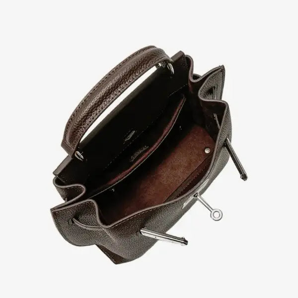 Genuine Leather Mini Satchel Bag
