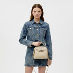 Genuine Leather Mini Satchel Bag