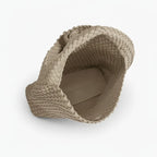 Woven Vegan Leather Large Hobo Bag