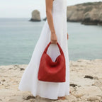 Woven Vegan Leather Large Hobo Bag