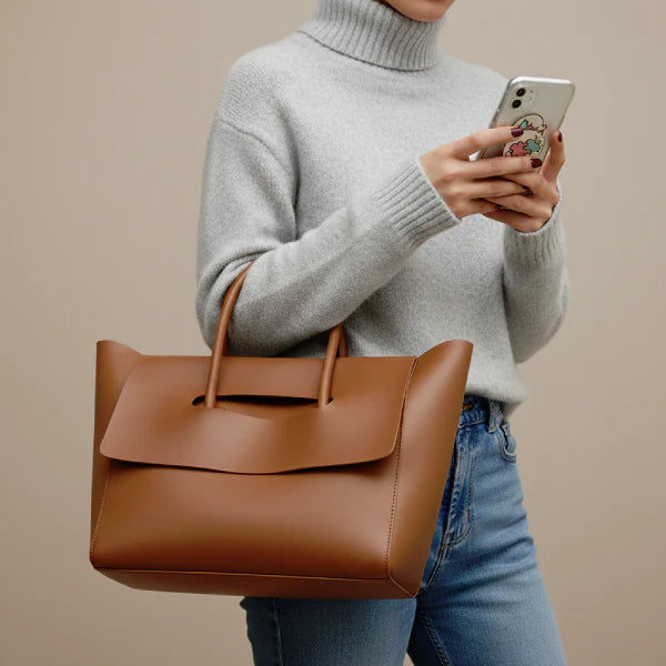 Vegan Leather Mini Tote Bag