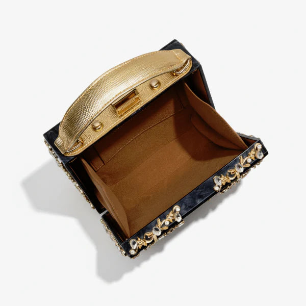 Rhinestone Crystal-Embellished Evening Clutch